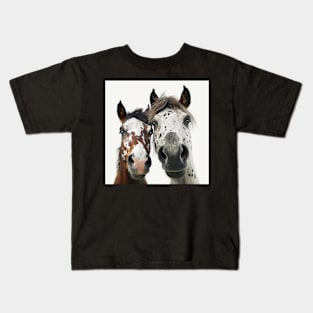 Curious Horses Kids T-Shirt